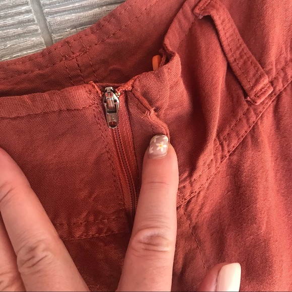 SUGAR PRODUCT Burnt Orange Linen Rayon Trouser - Picture 15 of 15